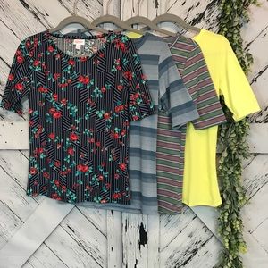 Lot of 4 LulaRoe Classic T-Shirt Tee’s Size Small
